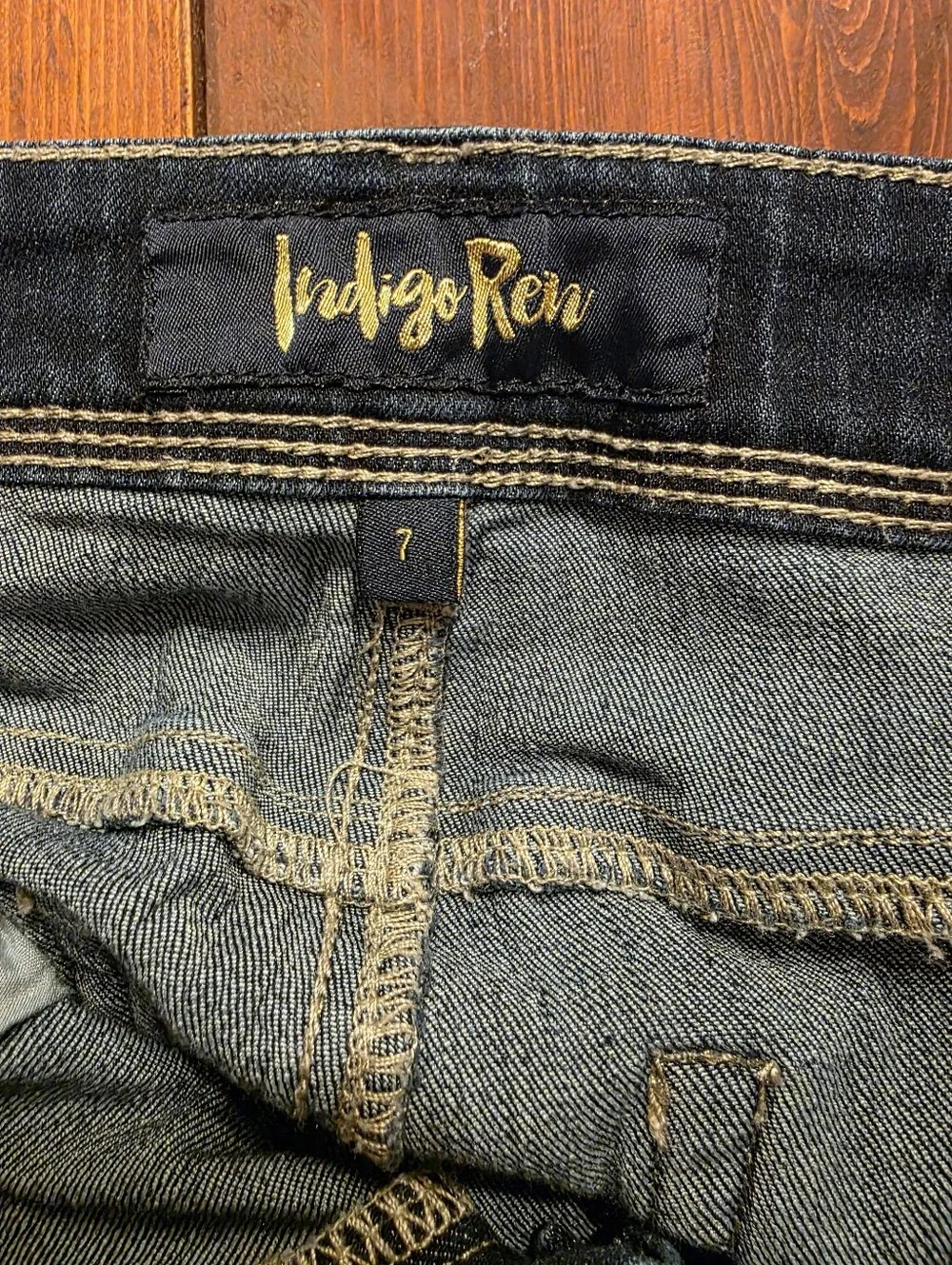 Indigo Rein Dark Blue Boyfriend Jeans with Rolled Cuffs